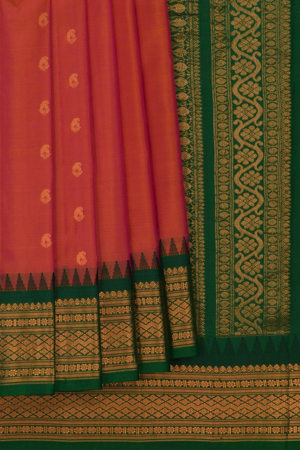 Image of Gadwal Silk Pink Saree